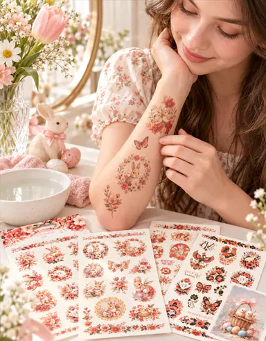 CreateFun Floral Butterfly Tattoo Stickers er nå tilgjengelig på nett